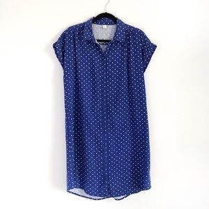 Blue polka dot dress